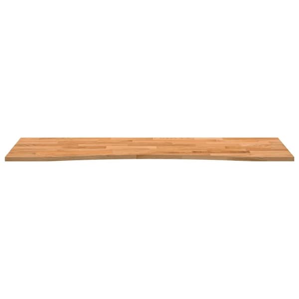 vidaXL Bordplate lysebrun 160x50x2,5 cm rektangulær heltre eik