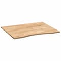 Miniatyrbilde 5 av 11: vidaXL Bordplate rektangulær 100x80x2,5 cm ubehandlet heltre eik