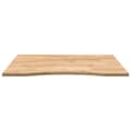 Miniatyrbilde 6 av 11: vidaXL Bordplate rektangulær 100x80x2,5 cm ubehandlet heltre eik