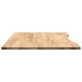 Miniatyrbilde 7 av 11: vidaXL Bordplate rektangulær 100x80x2,5 cm ubehandlet heltre eik