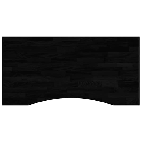 vidaXL Bordplate mørkebrun 100x60x2,5 cm rektangulær heltre eik