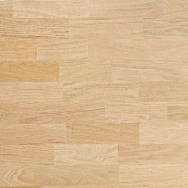 vidaXL Bordplate rektangulær 80x60x2,5 cm ubehandlet heltre eik
