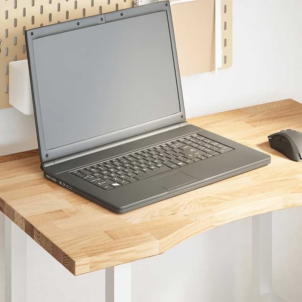 vidaXL Bordplate rektangulær 80x60x2,5 cm ubehandlet heltre eik