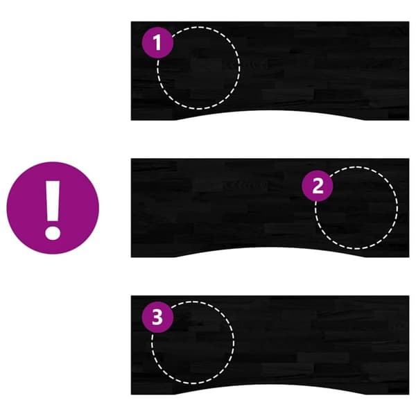 vidaXL Bordsskiva mörkbrun 140x50x2,5 cm massiv ek rektangulär