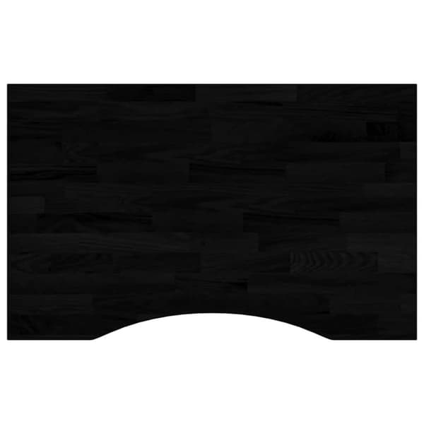 vidaXL Bordsskiva mörkbrun 80x60x2,5 cm massiv ek rektangulär