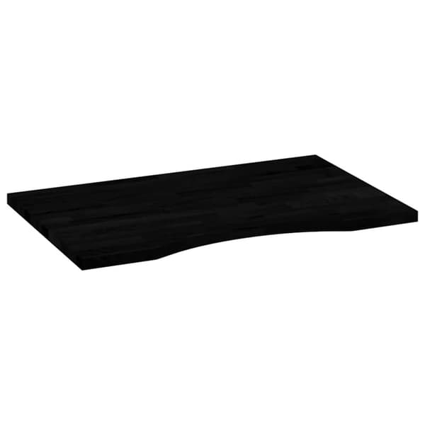 vidaXL Bordsskiva mörkbrun 80x60x2,5 cm massiv ek rektangulär