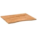 Miniatyrbilde 5 av 11: vidaXL Bordplate lysebrun 100x80x2,5 cm rektangulær heltre eik