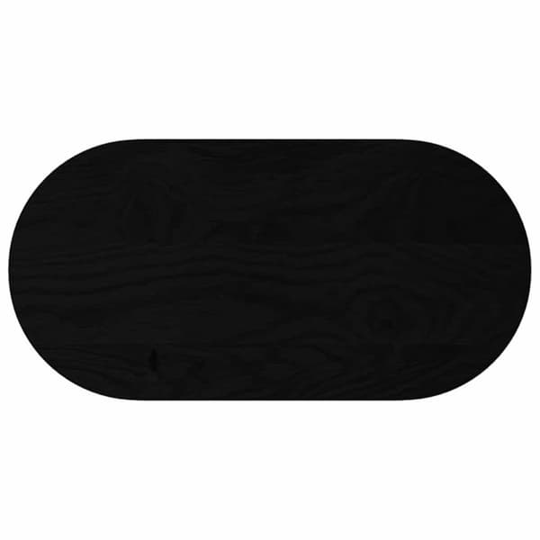 Bordsskiva mörkbrun 80x40x2 cm massiv ek oval