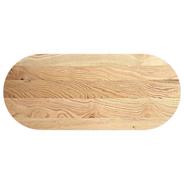 Bordsskiva 140x60x4 cm massiv ek oval