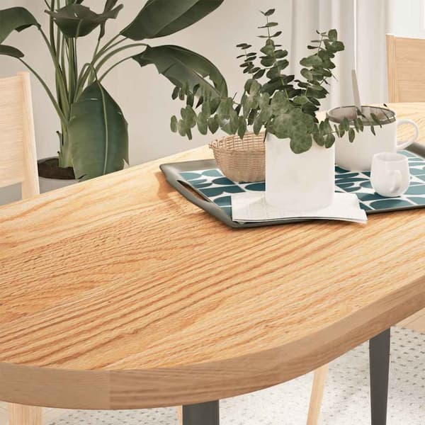 Bordsskiva 140x60x4 cm massiv ek oval