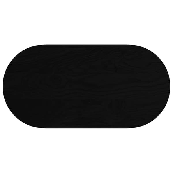 Bordsskiva mörkbrun 100x50x2 cm massiv ek oval