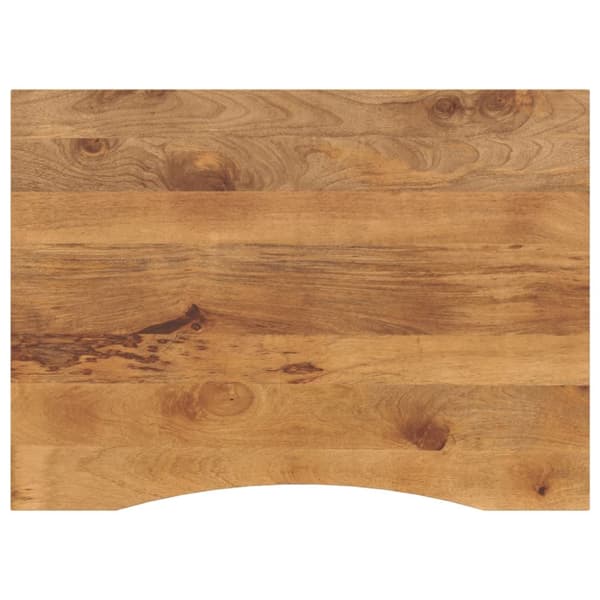 bordplade med kurvet form 110x80x2,5 cm ru massivt mangotræ