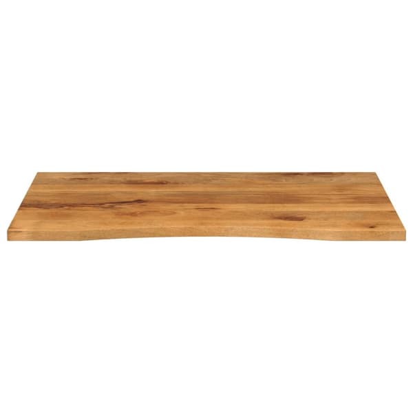 bordplade med kurvet form 100x80x2,5 cm ru massivt mangotræ