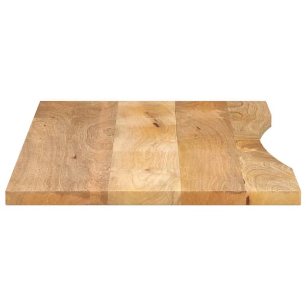 Pöytälevy kaarella 120x60x2,5 cm täysi karkea mangopuu