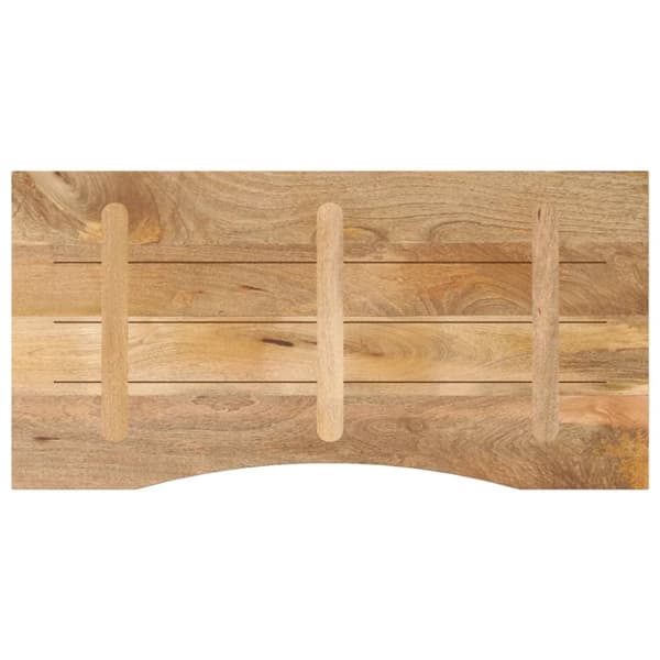 Pöytälevy kaarella 120x60x2,5 cm täysi karkea mangopuu