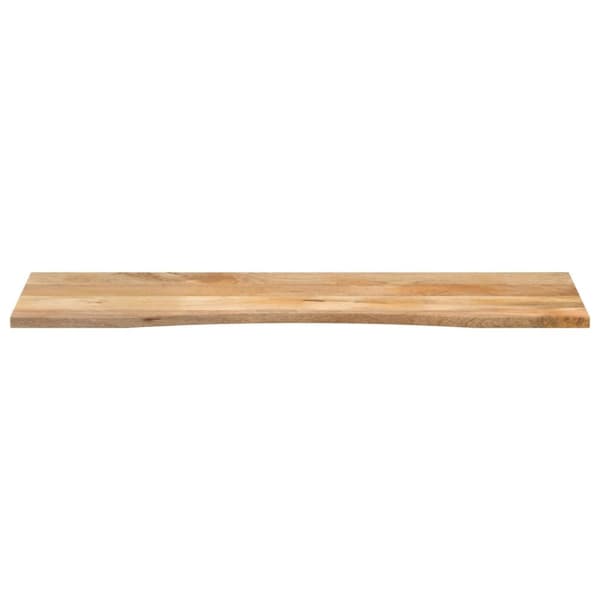 bordplade med kurvet form 160x50x2,5 cm ru massivt mangotræ