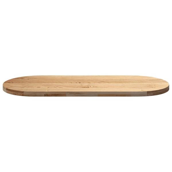 Bordsskiva 140x60x4 cm massiv ek oval