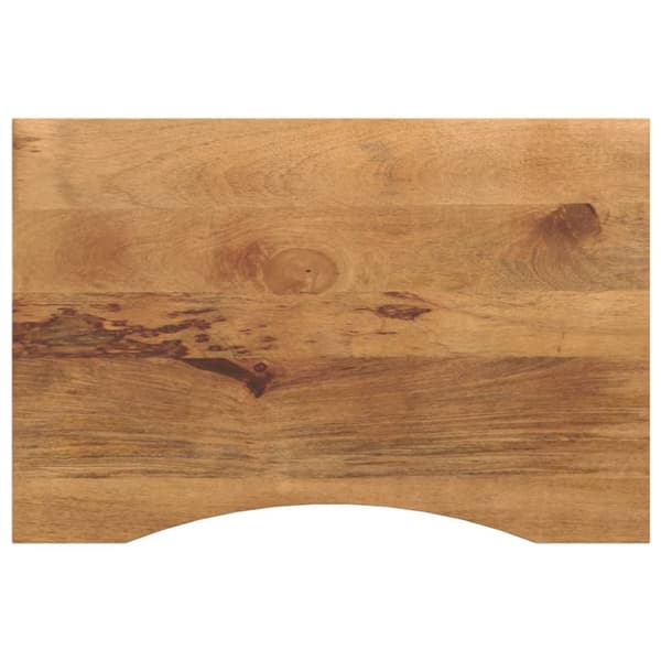 Skrivbordsskiva med kurva 80x50x2,5 cm massivt grovt mangoträ