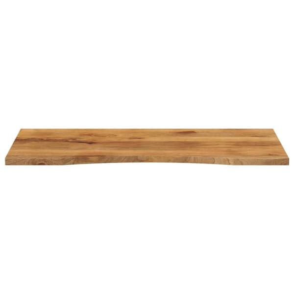 bordplade med kurvet form 120x50x2,5 cm ru massivt mangotræ