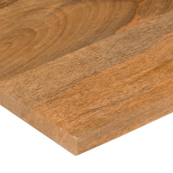 bordplade med kurvet form 120x50x2,5 cm ru massivt mangotræ