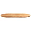 Miniatyrbillede 5 af 10: bordplade 100x50x2 cm massivt egetræ oval lysebrun