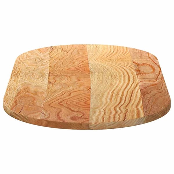 bordplade 100x50x2 cm massivt egetræ oval lysebrun