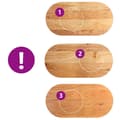 Miniatyrbillede 7 af 10: bordplade 100x50x2 cm massivt egetræ oval lysebrun