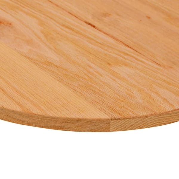 bordplade 100x50x2 cm massivt egetræ oval lysebrun