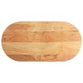 Miniatyrbillede 2 af 10: bordplade 100x50x2 cm massivt egetræ oval lysebrun
