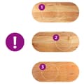 Miniatyrbillede 7 af 10: bordplade 140x60x4 cm massivt egetræ oval lysebrun