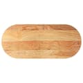 Miniatyrbillede 2 af 10: bordplade 140x60x4 cm massivt egetræ oval lysebrun