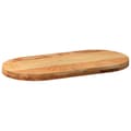 Miniatyrbillede 4 af 10: bordplade 80x40x4 cm massivt egetræ oval lysebrun