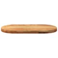 Miniatyrbillede 5 af 10: bordplade 80x40x4 cm massivt egetræ oval lysebrun