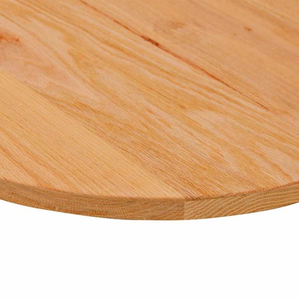 bordplade 120x60x2 cm massivt egetræ oval lysebrun