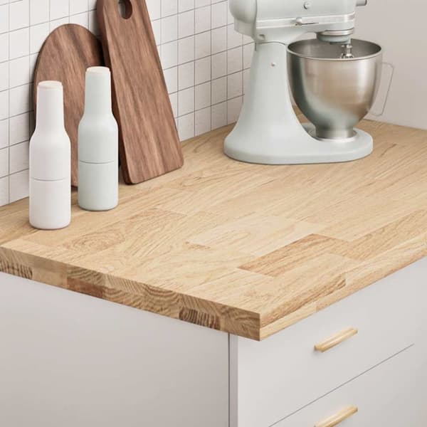 Köksbänkskiva 100x63,5x4 cm massiv ek rektangulär