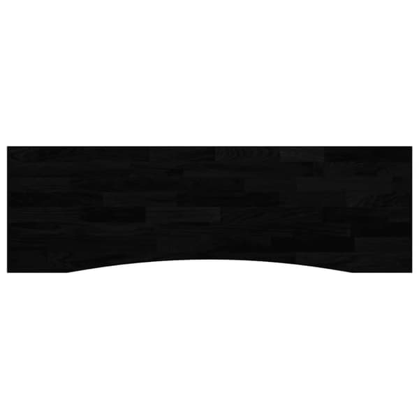 vidaXL bordplade 160x50x2,5 cm massivt egetræ rektangulær mørkebrun
