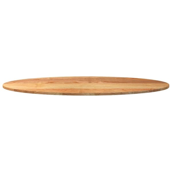 vidaXL Bordsskiva ljusbrun 140x60x2 cm massiv ek oval
