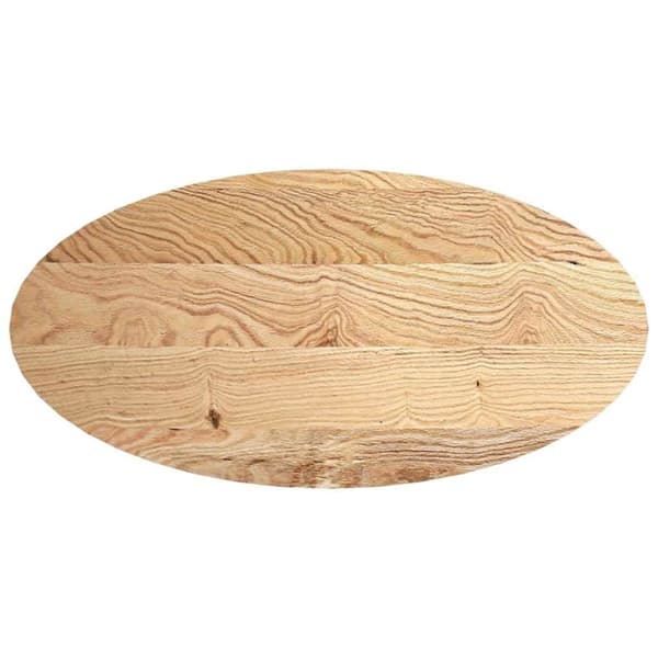 vidaXL Pöytälevy 120x60x2 cm massiivipuutammea ovaali