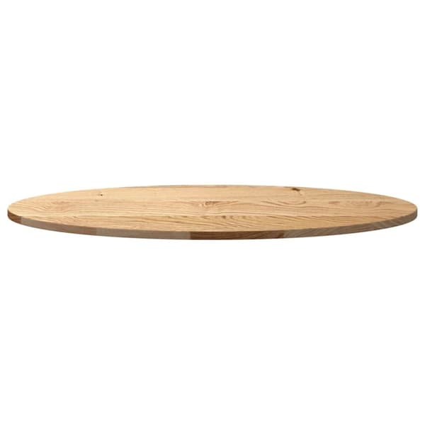 vidaXL Bordplate 100x50x2 cm oval heltre eik