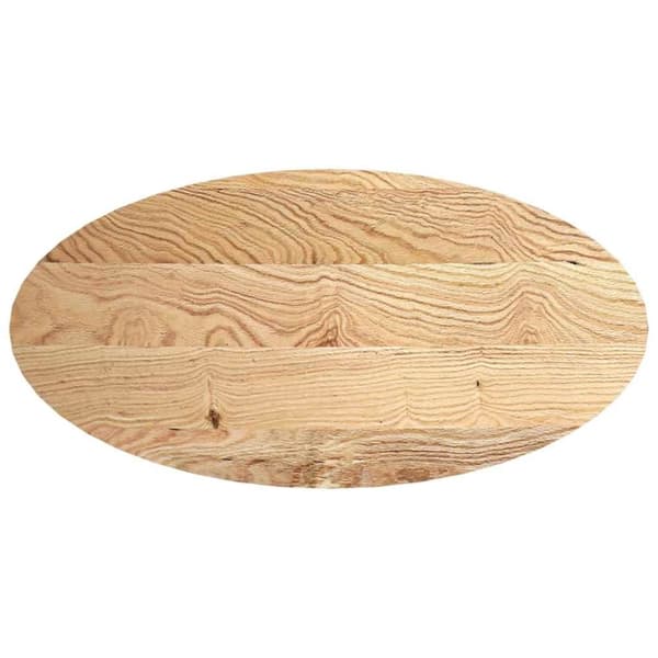vidaXL Bordsskiva 120x60x4 cm massiv ek oval