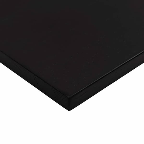 vidaXL Bordplate mørkebrun 100x80x2,5 cm rektangulær heltre eik