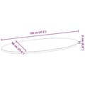 Miniatyrbilde 11 av 11: vidaXL Bordplate 120x60x2 cm oval heltre eik