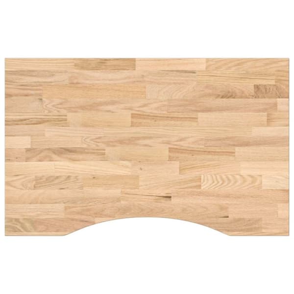 vidaXL Käsittelemätön pöytätaso 80x50x2,5 cm tammi suorakulmainen