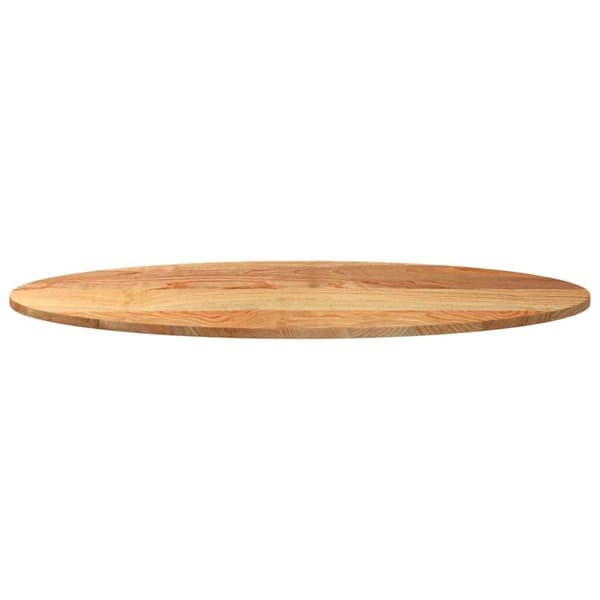 vidaXL Bordsskiva ljusbrun 120x60x2 cm massiv ek oval