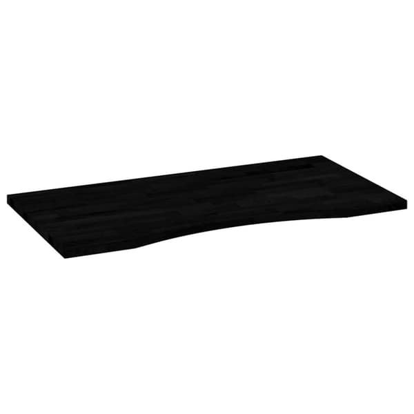 vidaXL bordplade 100x60x2,5 cm massivt egetræ rektangulær mørkebrun