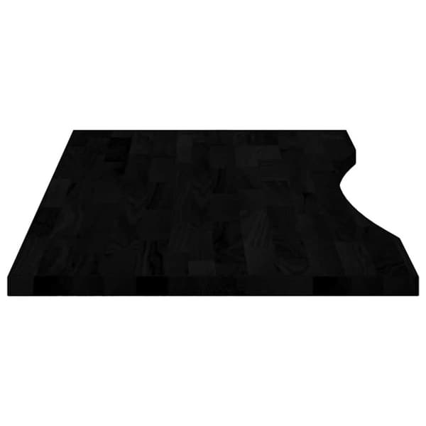 vidaXL bordplade 100x60x2,5 cm massivt egetræ rektangulær mørkebrun