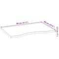 Miniatyrbillede 11 af 11: vidaXL bordplade 80x60x2,5 cm massivt egetræ rektangulær lysebrun