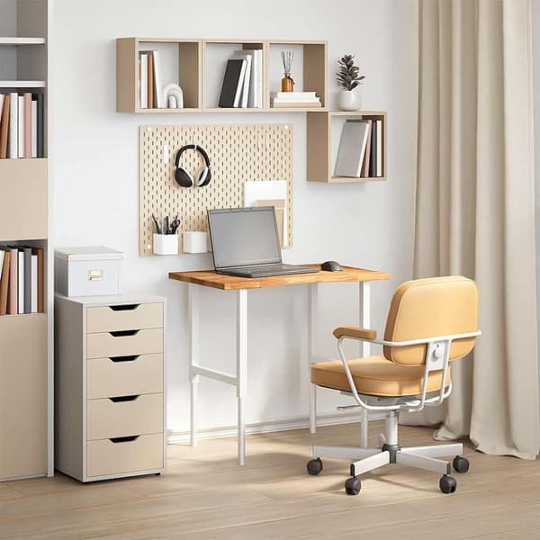 vidaXL bordplade 80x50x2,5 cm massivt egetræ rektangulær lysebrun
