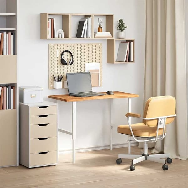 vidaXL bordplade 100x50x2,5 cm massivt egetræ rektangulær lysebrun