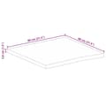 Miniatyrbillede 9 af 9: vidaXL bordplade 80x80x3,8 cm naturlig kant massivt ru mangotræ